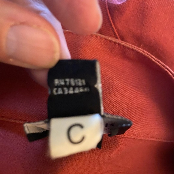 Eileen Fisher Small Red Jacket Military Asian Minimalistic Blouse Zip Up - Picture 7 of 15